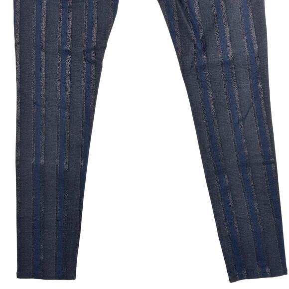 ADRIANO GOLDSCHMIED FARRAH HIGH RISE‎ SKINNY ANKLE JEANS METALLIC STRIPE SIZE 24 - Picture 6 of 15